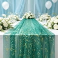thumbnail image 6 of Feledorashia Mesh Table Runner, Gold Foil Tablecloth, Sheer Dining Table Decor for Weddings Parties Events, Flexible Polyester Fabric, 70x200cm European Style Banquet Table Cover, 6 of 7