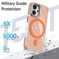 thumbnail image 2 of CCSmall for Apple iPhone 16 Plus Case Clear Bling with Camera Lens Ring Stand, [Crystal Anti-Yellowing] Compatible with MagSafe Girls Women Cute Sparkle Case Cover for iPhone 16 Plus XCS Clear, 2 of 7