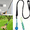Blue, variant on Outdoor Bungee Tug dog Toy, Hanging Tree Tug Toy for tree stump, Interactive Exercise Play Cord & Tether with Chew Rope Toy