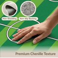 thumbnail image 6 of ODIKA 6'x9' Washable Area Rug Easy Care, Non-Shedding, Doormat Soccer Door Field Bordered Stadium Stripe Layout Themed for Queen Size Bedroom Under Bed Master Suite, 6 of 7