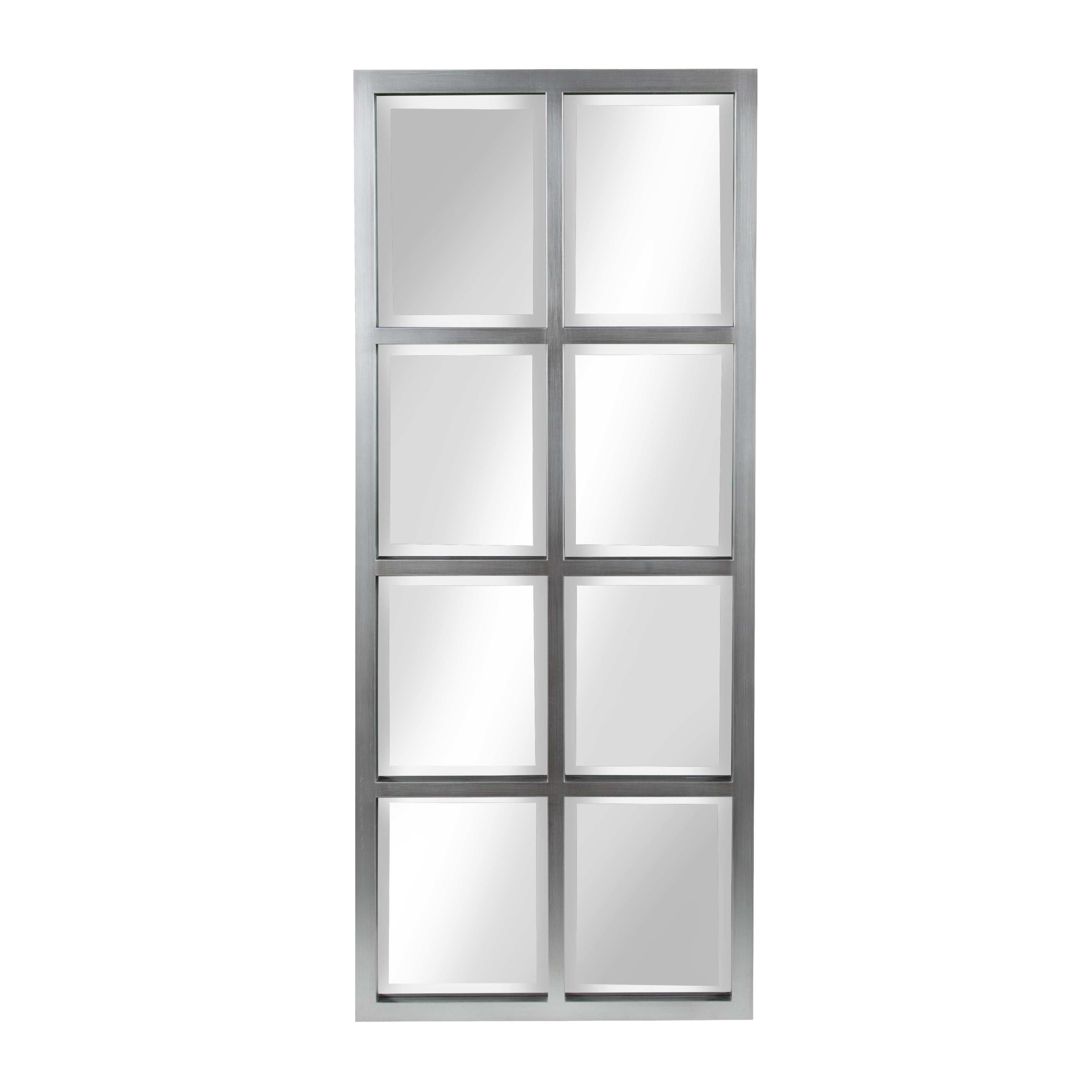 46" Full Length Silver Rectangular Wall Mirror