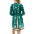 thumbnail image 6 of Nanette Nanette Lepore Womens Long Sleeve Tie Waist Mirror Print Mini Dress, 6 of 7