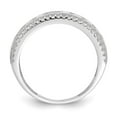 thumbnail image 2 of 10K White Gold Ring Band with Stones Cubic Zirconia CZ Square Clear Round, Size 6, 2 of 5