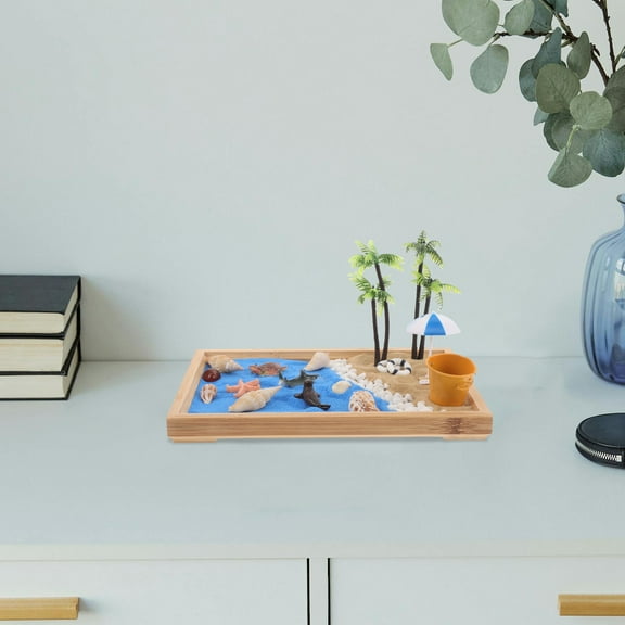 Raindrops Office Decor Mini Beach Zen Garden Assorted Color Resin 1 Set