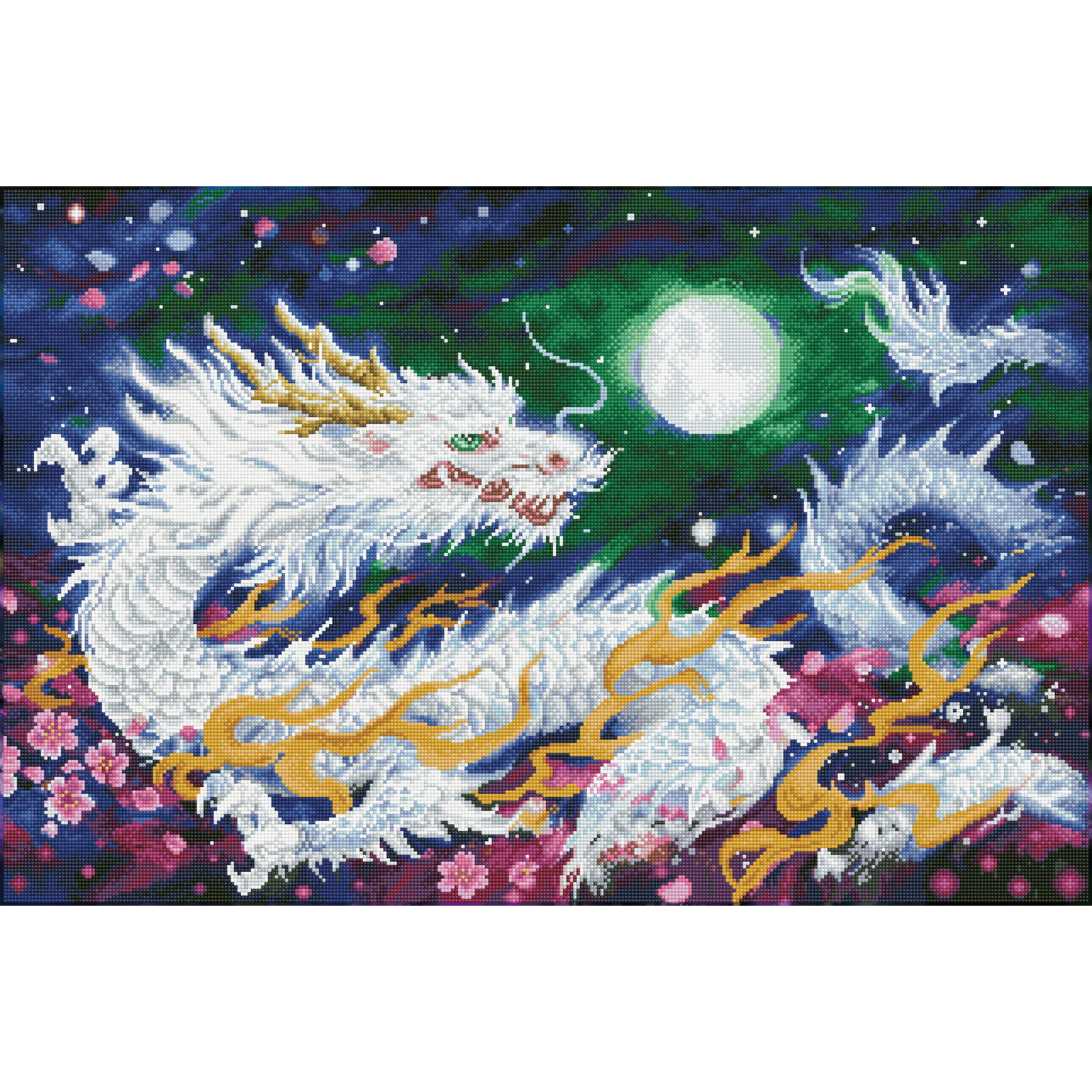 Diamond Dotz Dragon Flame mythical Diamond Painting Kits for Adults - Diamond Art Kits a Relaxing Creative Craft Kit with Dotz Gems 35"x23"