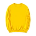 thumbnail image 1 of INSPIRE CHIC Chandail en Molleton à Manches Longues pour Hommes Col Rond Uni Jaune P, 1 of 6