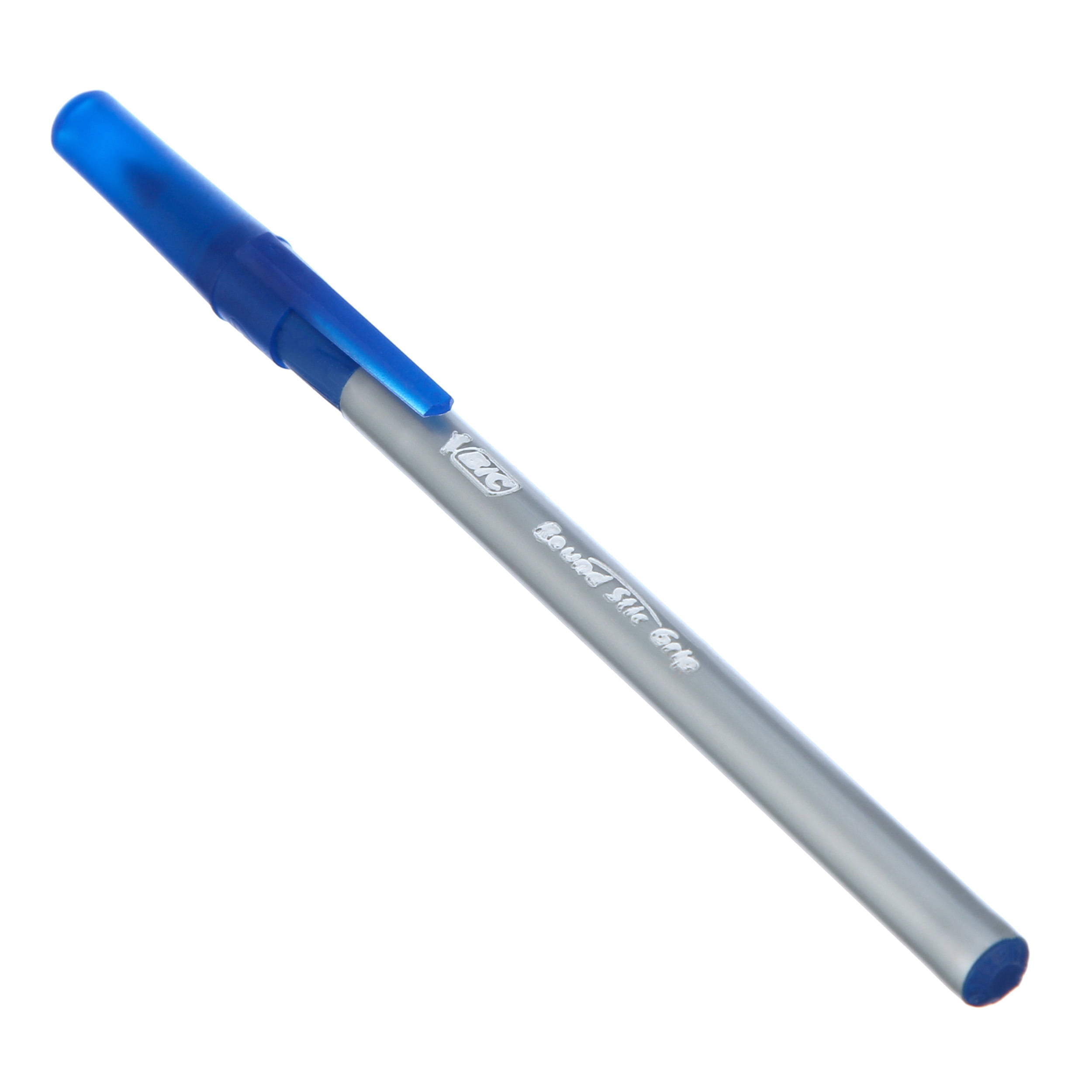 0.8mm 12-Count Blue Fine Point Round Stic Grip Xtra Comfort Ballpoint Pen Pack of 8