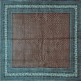 thumbnail image 1 of Ahgly Company Indoor Square Persian Light Blue Traditional Area Rugs, 3' Square, 1 of 4