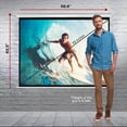 50 Inches Projector Screen Portable Floor Standing Fold-Out Roll-Up ...