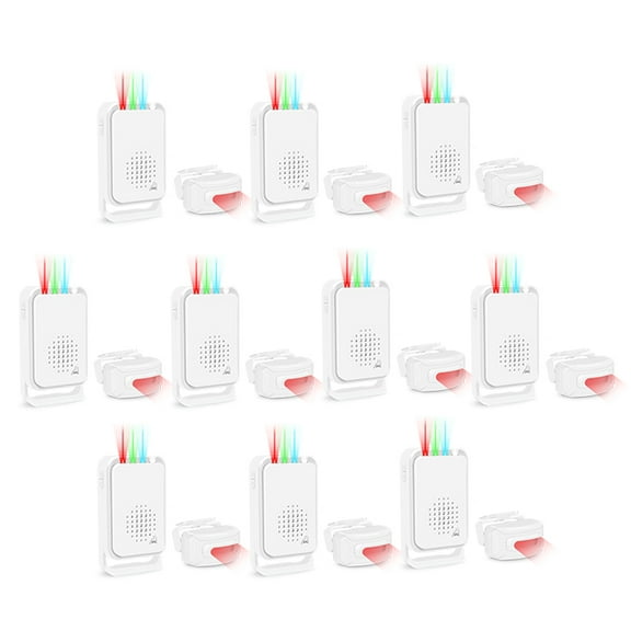 Greencycle Motion Sensor Alarm,Outdoor Door Alarm Waterproof, Mailbox Alarm,IP65,Anti-theft,Weatherproof Motion Detector with 900FT Long-Range Ringer,for Vehicle Entry and Exit Garage,shop,10PK