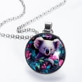 thumbnail image 2 of Koala Elegant Glass Circular Pendant Necklace - Stunning Jewelry for Every Occasion, 2 of 5