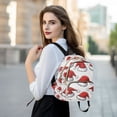 thumbnail image 6 of FORMRS Mini Backpack Purse for Women Travel Daypack Casual Shoulder Bag, Red Santa Hats Pattern, 6 of 7