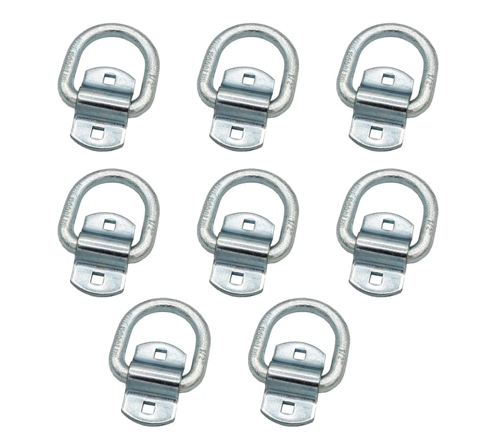 1/2" BoltOn D Ring Heavy Duty Tie Down Anchor w/Mounting Brackets WLL