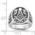 thumbnail image 2 of Real 14kt White Gold Men's Masonic Ring Size: 10; for Adults and Teens; for Women and Men, 2 of 2