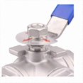 thumbnail image 5 of New style 3-Way Ball Valve, T Mounting Pad, Stainless Steel 304 Female Type for Water, Oil, and Gas with Vinyl Locking Handle (1 Inch NPT), 5 of 5