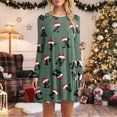 thumbnail image 4 of TJAZFJPA Robe Maxi Femme 2025 Mode Décontractée Robe Manches Longues Imprimée de Noël Col Rond Fête Flocon de Neige Robe Maxi Manches Longues Robe d'Invité de Mariage, 4 of 6