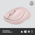 thumbnail image 4 of Logitech M220 Silent Wireless Mouse, 2.4 GHz with USB Receiver, 1000 DPI, Ambidextrous, Rose, 4 of 9