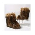 thumbnail image 3 of Women's Faux fur Boot Furry Fluffy Short Snow Boot Mid-Calf Boots Warm Comfortable Outdoor Flat Shoes, 3 of 7