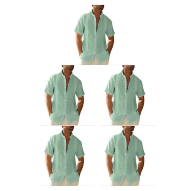 Minnieouse Camisa con botones de estilo informal de viaje para hombre, camisetas de diseño Simple de Color sólido de verano para niños, ropa Type2 NO2