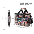 thumbnail image 3 of FORMRS Insulated Cooler Bag 24 Cans Capacity Soft Leakproof Lunch Box with Side Pockets, Orange Geometric, 3 of 7
