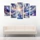 thumbnail image 2 of Cuadro decorativo Cuadros Abigail para sala recamara Abstracto Cielo Nubes Azul Set de 5 piezas 150cm x 80cm, 2 of 5