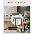 thumbnail image 6 of Dining Chairs Set of 2, Boucle Upholstered Chairs with Adjustable Legs & Backrest for Dining Room, Gray, 6 of 8