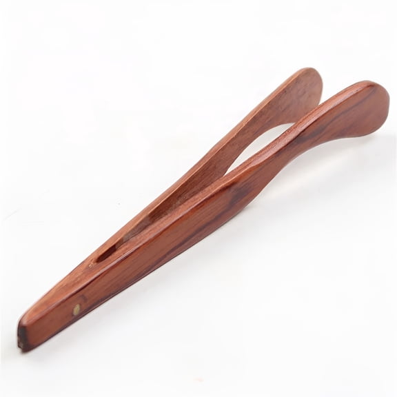 ACDANC 1PCS Bamboo Wood Wooden Food Toast Salad Tongs Toaster Bacon Sugar Ice Tea Tong