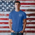 thumbnail image 3 of Havenx Men's We the People T-Shirt Short Sleeve Crewneck Shirts American Flag Design Tshirts Cross Patriotic 250 Years Of Freedom Tee,Blue 2XL, 3 of 4
