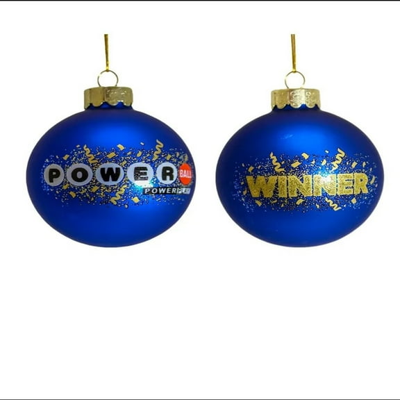 Kurt Adler Glass Ornament, Power Ball Winner, 3.15"
