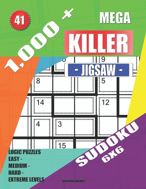Killer Sudoku: 1,000 + Mega jigsaw killer sudoku 6x6 ...