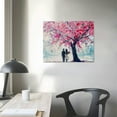 thumbnail image 4 of Nawypu Couple Painting, Pink Leaves Painting, Eiffel Painting, Abstract Canvas, Romantic Wall Art, Valentin Art Wall Decoration Poster Family Bar Restaurant Garage Cafe Art Sign Gift, 4 of 5