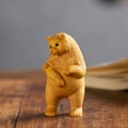 thumbnail image 4 of Animal Statue Home Decoration Carved Bear Wooden Crafts Simulation Gifts Animal Home Car Ornaments, 4 of 6