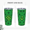 thumbnail image 4 of Kll St Patrick'S Day5 Stainless Steel Vacuum Insulated Coffee Cup 20 Oz Insulated Travel Mug Water Cup With Leak-Proof Straw Lid & Flip Lid,1 Metal Straws,1 Cleaning Brush, 4 of 8