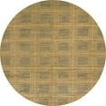 thumbnail image 1 of Ahgly Company Machine Washable Indoor Round Abstract Gold Area Rugs, 6' Round, 1 of 7