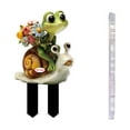 thumbnail image 3 of Garden Stake Frog Figurine Acrylic Outdoor Decor | Cute Flower-Holding Frog Ornament | Weather-Resistant Garden Pathway Accent | 100g | Easy Installation | Unique Gift Idea, 3 of 3