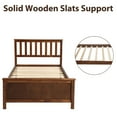 thumbnail image 4 of Solid Wood Twin Size Bed Wood Platform Bed with Headboard, Footboard and Wood Slat Support No Box Spring Needed, 4 of 7