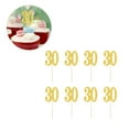 thumbnail image 5 of OUNONA Golden Number Picks for Decorating with Paper Material Perfect for Cupcake Toppers and Cake Decorations 10pcs, 5 of 6