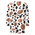 thumbnail image 5 of Blouses pour Femmes T-Shirt Imprimé Manches 3/4 Blouse Col Rond Décontracté, Blouses pour Femmes T-Shirts pour Femmes, Blouses pour Femmes Décontractées, 5 of 5