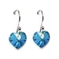 thumbnail image 3 of Juego de aretes y collar de caucho con dije en forma de Corazón, plata mexicana ley .925, Azul Bermuda, 3 of 5