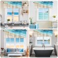 thumbnail image 6 of Kitchen Valances for Window, Blue Oceans Waves Light Filtering Rod Pocket Valance Curtain, Summer Brown Sandy Beaches Short Curtains Window Topper for Bedroom Bathroom Living Room 54x18in, 6 of 9