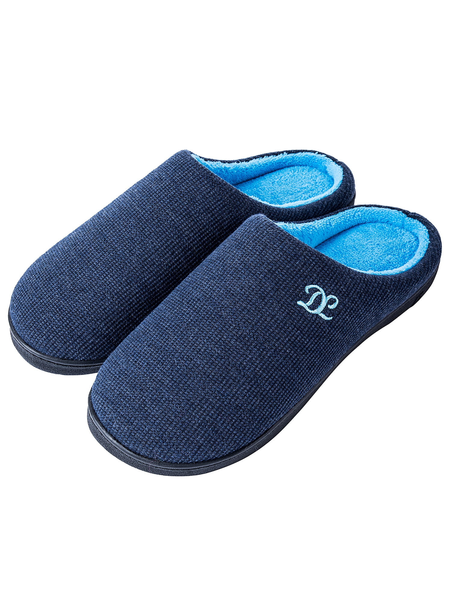 DL Mens Memory Foam House Slippers Slip on, Comfy Soft Indoor Home ...