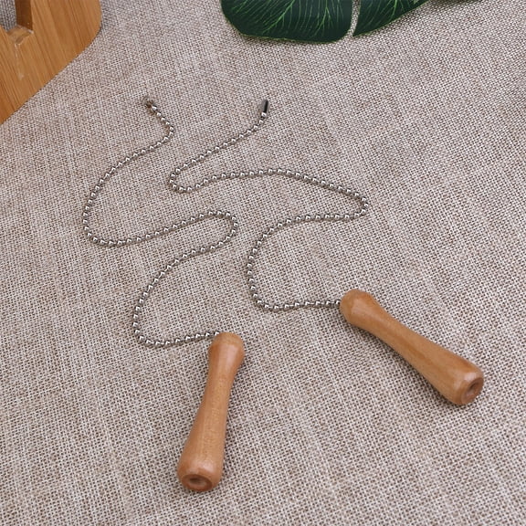 HAMPPLIES ceiling light pull chain Chandelier Chain Pendant Wood 2PCS Lamp Ornament