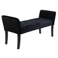 thumbnail image 2 of Armen Living Chatham Tufted Velvet Living Room Bench in Black, 2 of 4