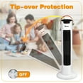 thumbnail image 6 of Ktaxon 24" Tower Space Heater, 1500W Smart Electric Heater with Thermostat, WiFi APP & Remote Control, 60° Oscillation, 9H Timer, for Indoor Bedroom Office Home, White, 6 of 12