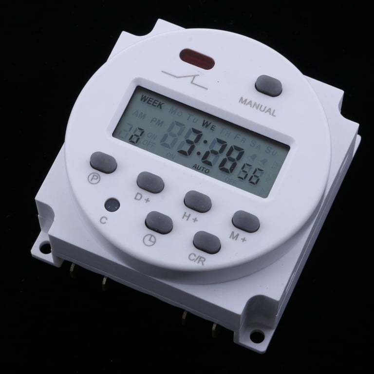 TRIPPER LCD Digital Programmable Timer Relay – DC 12V 16A, 17-Program Memory, 1 Min To 168 Hours, With English Instructions