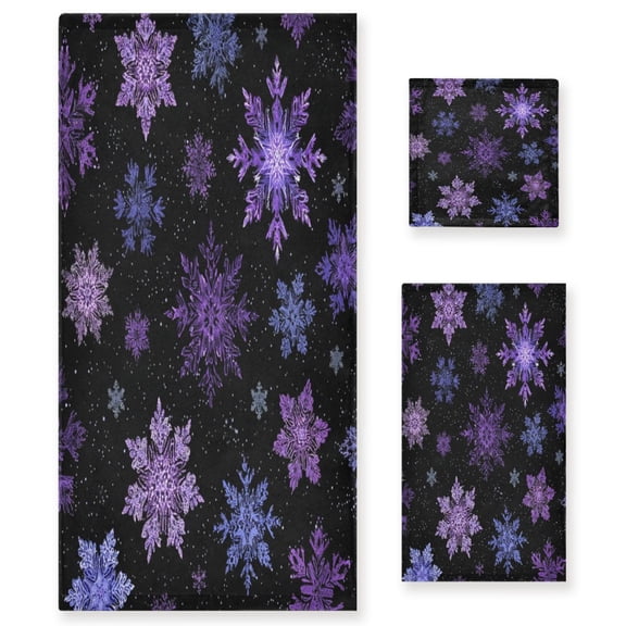 Three-Piece Towel Set Face Towel Towel Set Hand Towel Bath Towel Cotton Bath Towels Bath Towel Sets Hand Bath Towels Snowflakes