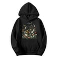 thumbnail image 2 of Women's Graphic Hoodies Oversized Hoodies Cotton Floral Hooded Sweatshirts Casual Fall Outfits 2025 Cute Tops with Pockets S, 2 of 3