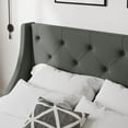thumbnail image 4 of Allewie King Size Bed Frame with 4 Storage Drawers and Button Tufted & Wingback Headboard, Dark Grey, 4 of 7
