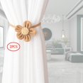 thumbnail image 4 of 2 alzapaños creativos para cortinas, para decoración del hogar y la oficina. Lino y beige, 4 of 9
