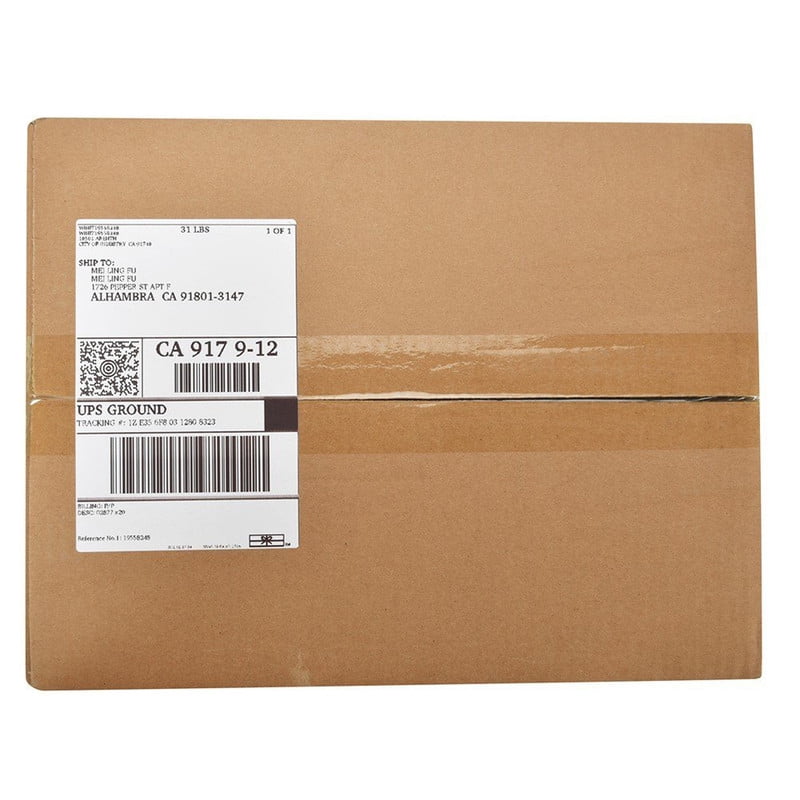 SJPACK 400 Labels 4" x 6" Fanfold Direct Thermal Shipping Labels Blank White Perforated Shipping Label